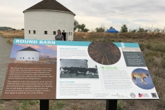 Round Barn signage donated by Toll Gate Creek Chapter